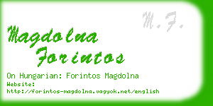 magdolna forintos business card
